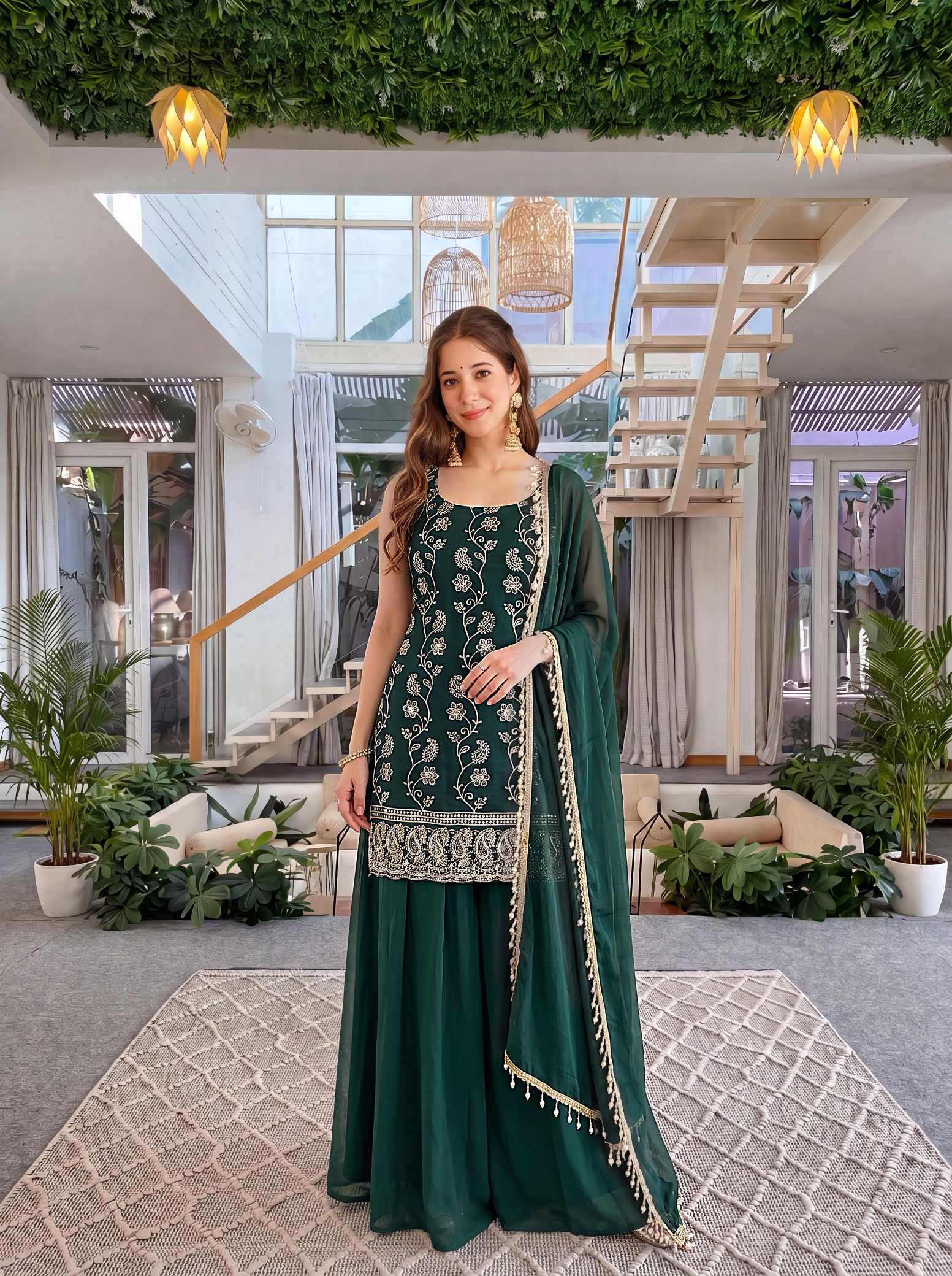 YNF Wholesale Faux Georgette Party Wear Kurtis  | Surat Manufacturer