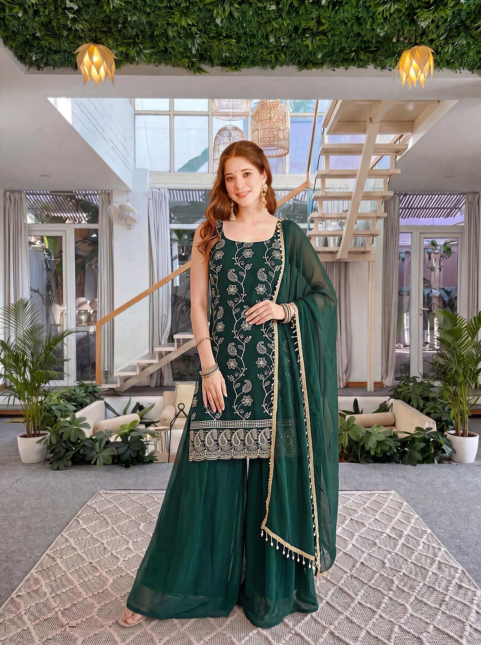 YNF Wholesale Faux Georgette Party Wear Kurtis  | Surat Manufacturer