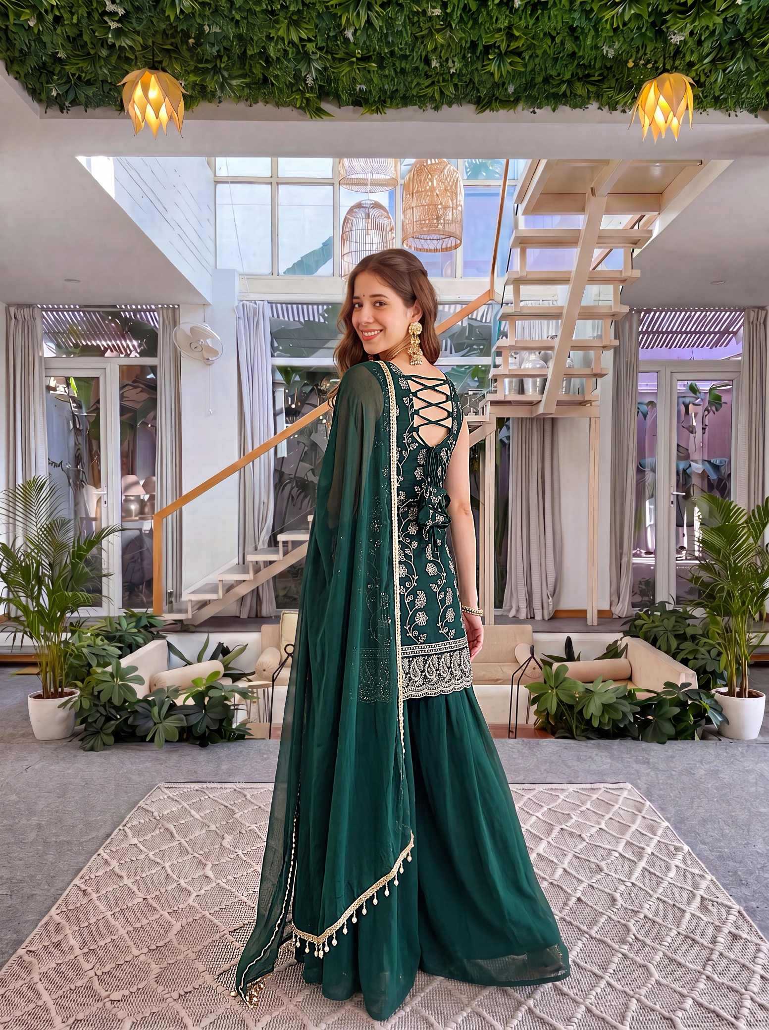 YNF Wholesale Faux Georgette Party Wear Kurtis  | Surat Manufacturer