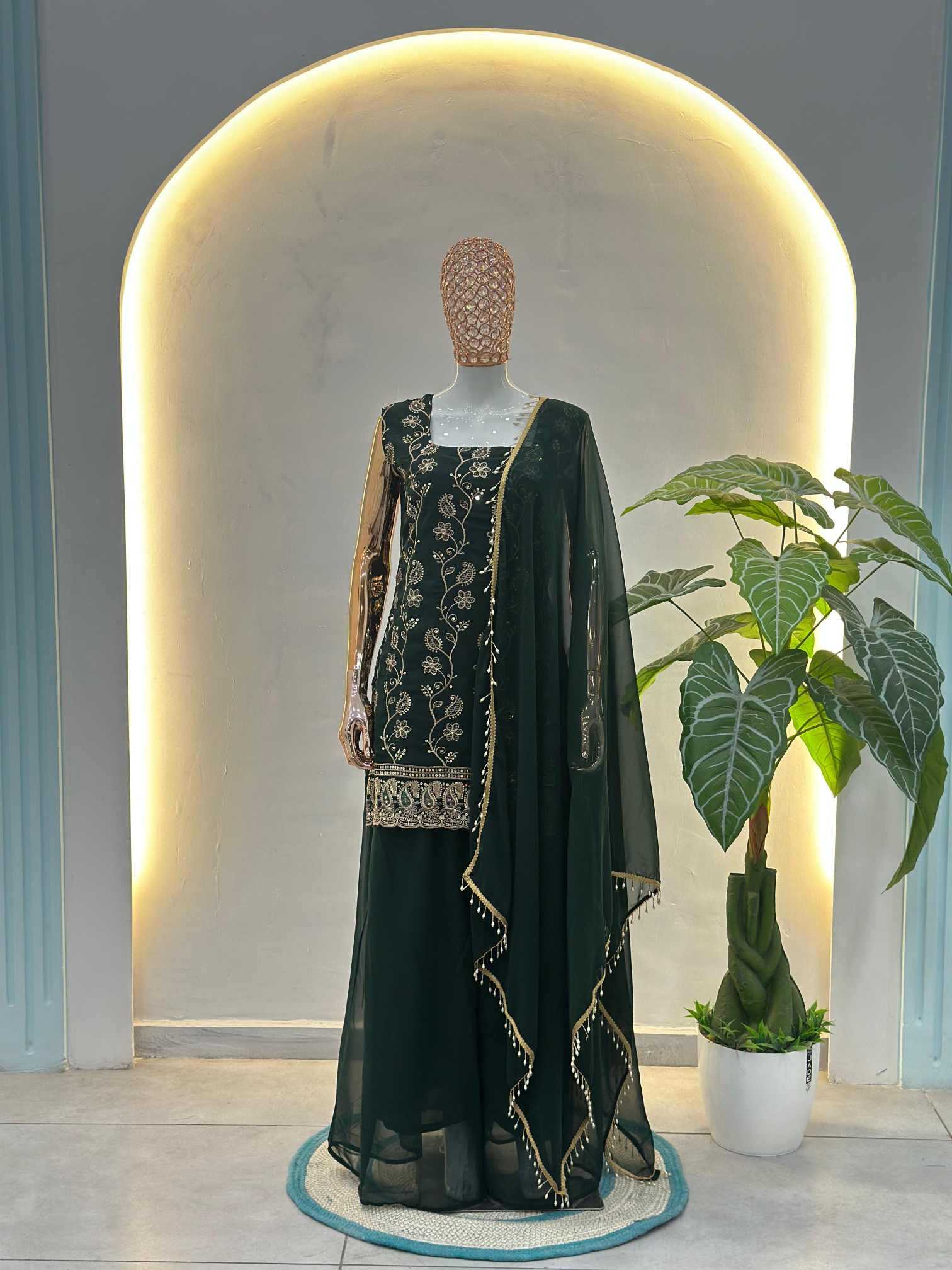 YNF Wholesale Faux Georgette Party Wear Kurtis  | Surat Manufacturer