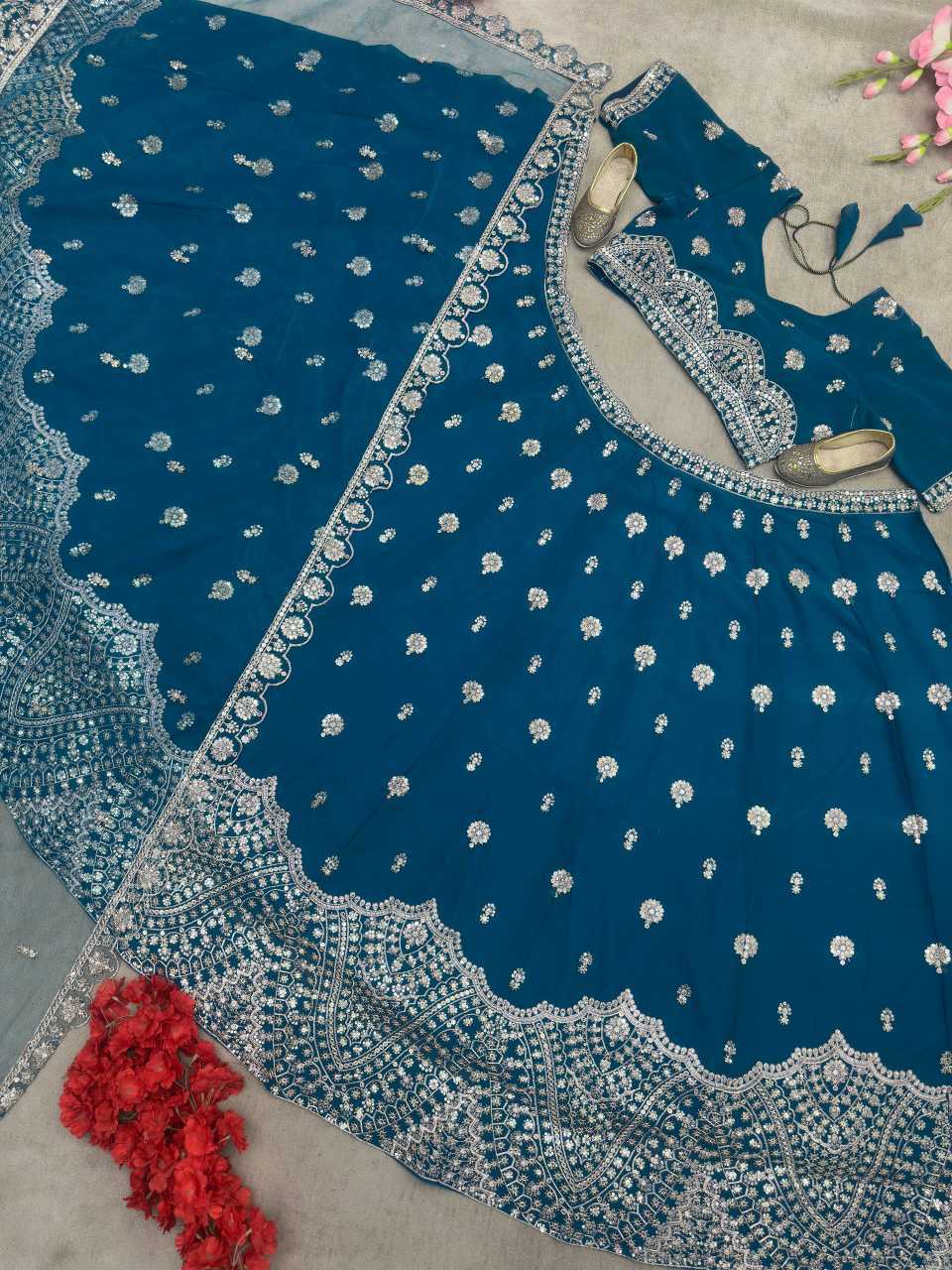 YNF Wholesale Butterfly Net Wedding Lehenga  | Surat Manufacturer