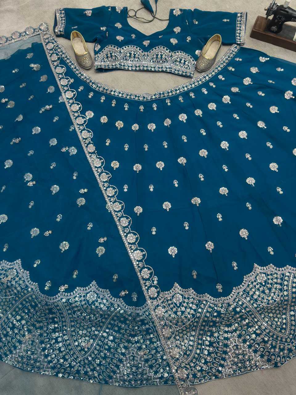 YNF Wholesale Butterfly Net Wedding Lehenga  | Surat Manufacturer