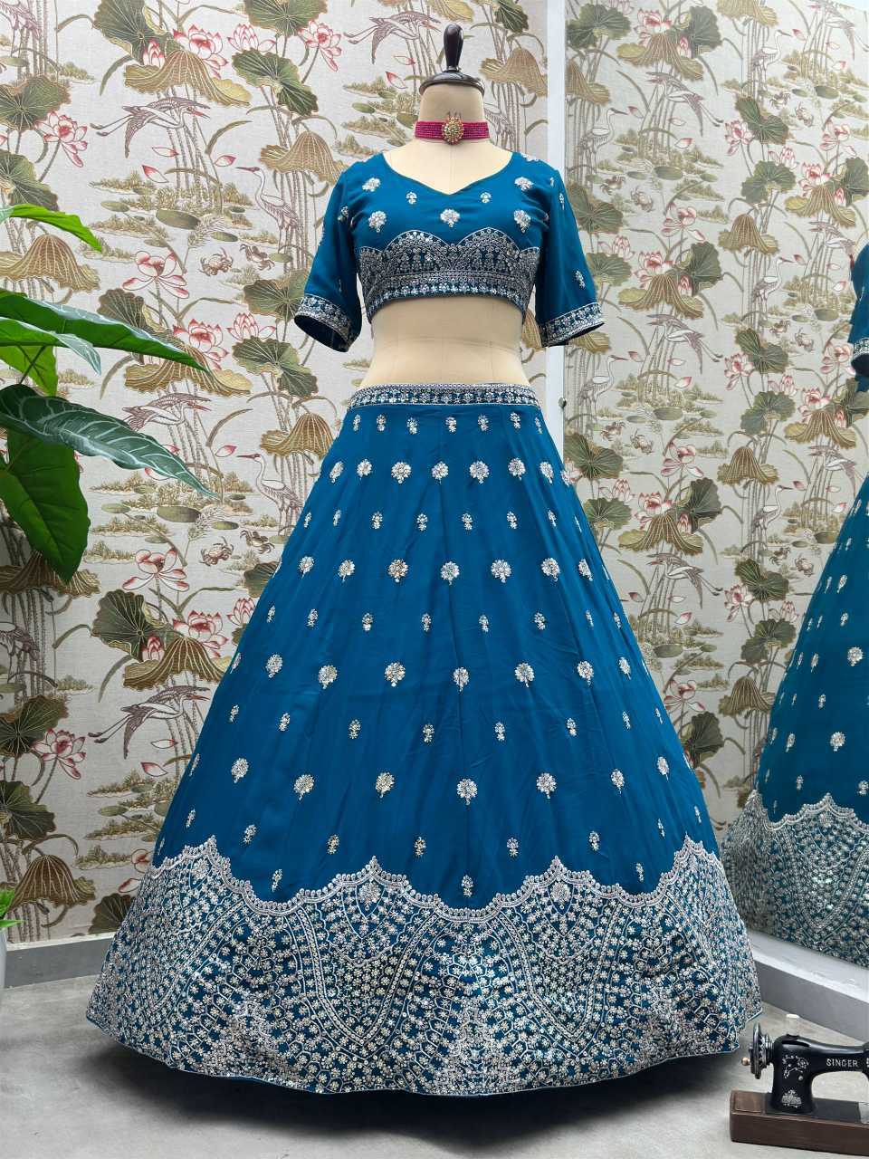 YNF Wholesale Butterfly Net Wedding Lehenga  | Surat Manufacturer