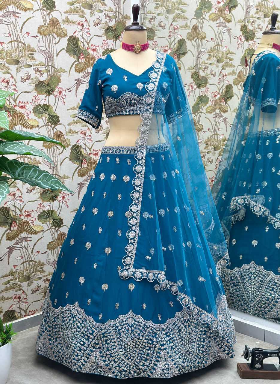 YNF Wholesale Butterfly Net Wedding Lehenga  | Surat Manufacturer