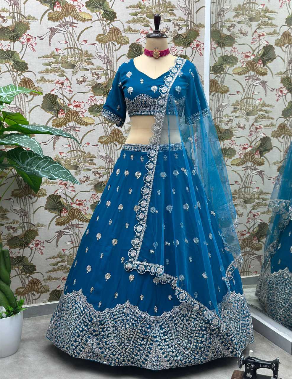 YNF Wholesale Butterfly Net Wedding Lehenga  | Surat Manufacturer