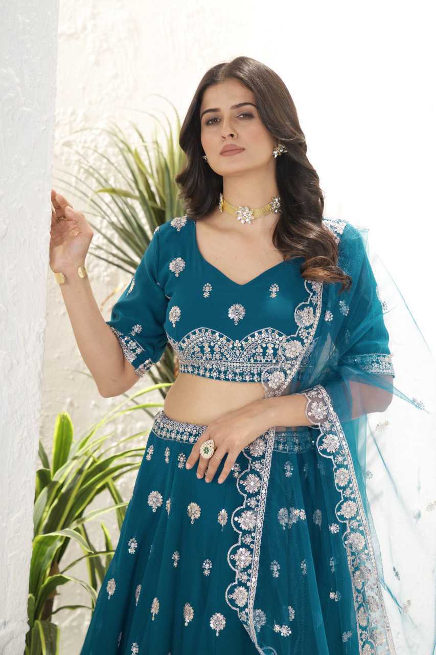 YNF Wholesale Butterfly Net Wedding Lehenga  | Surat Manufacturer