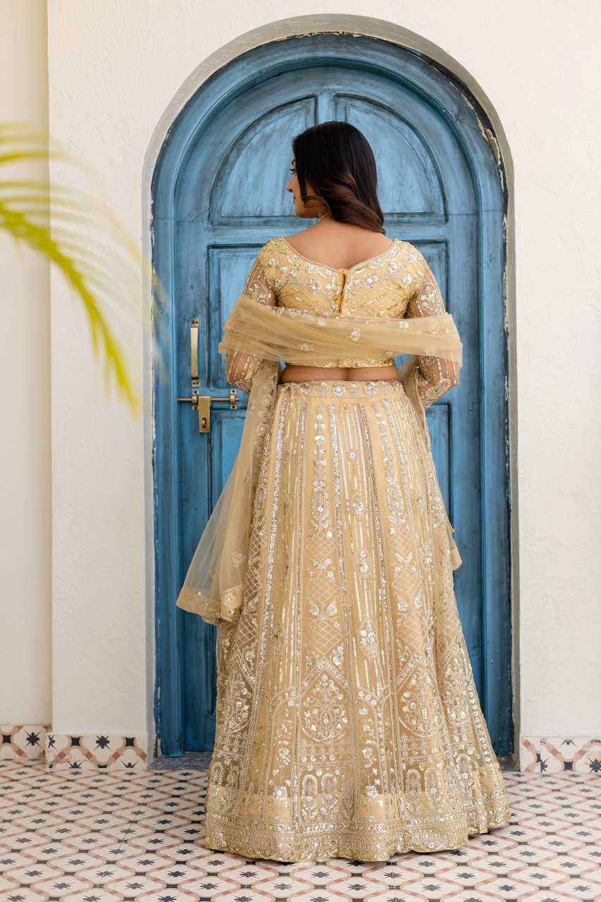 YNF Wholesale Butterfly Net Embroidered Lehenga  | Surat Manufacturer