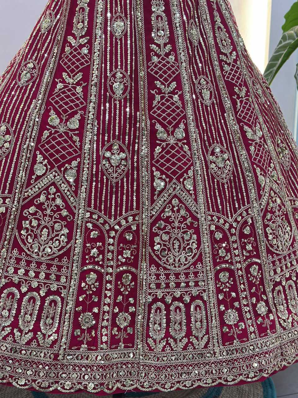 YNF Wholesale Butterfly Net Embroidered Lehenga  | Surat Manufacturer