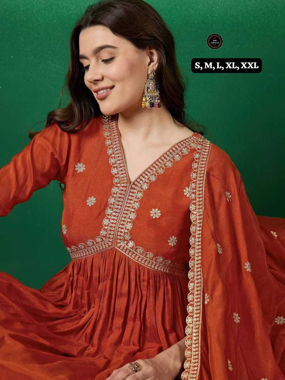 YNF Wholesale Muslin Silk Embroidered Kurtis  | Surat Manufacturer