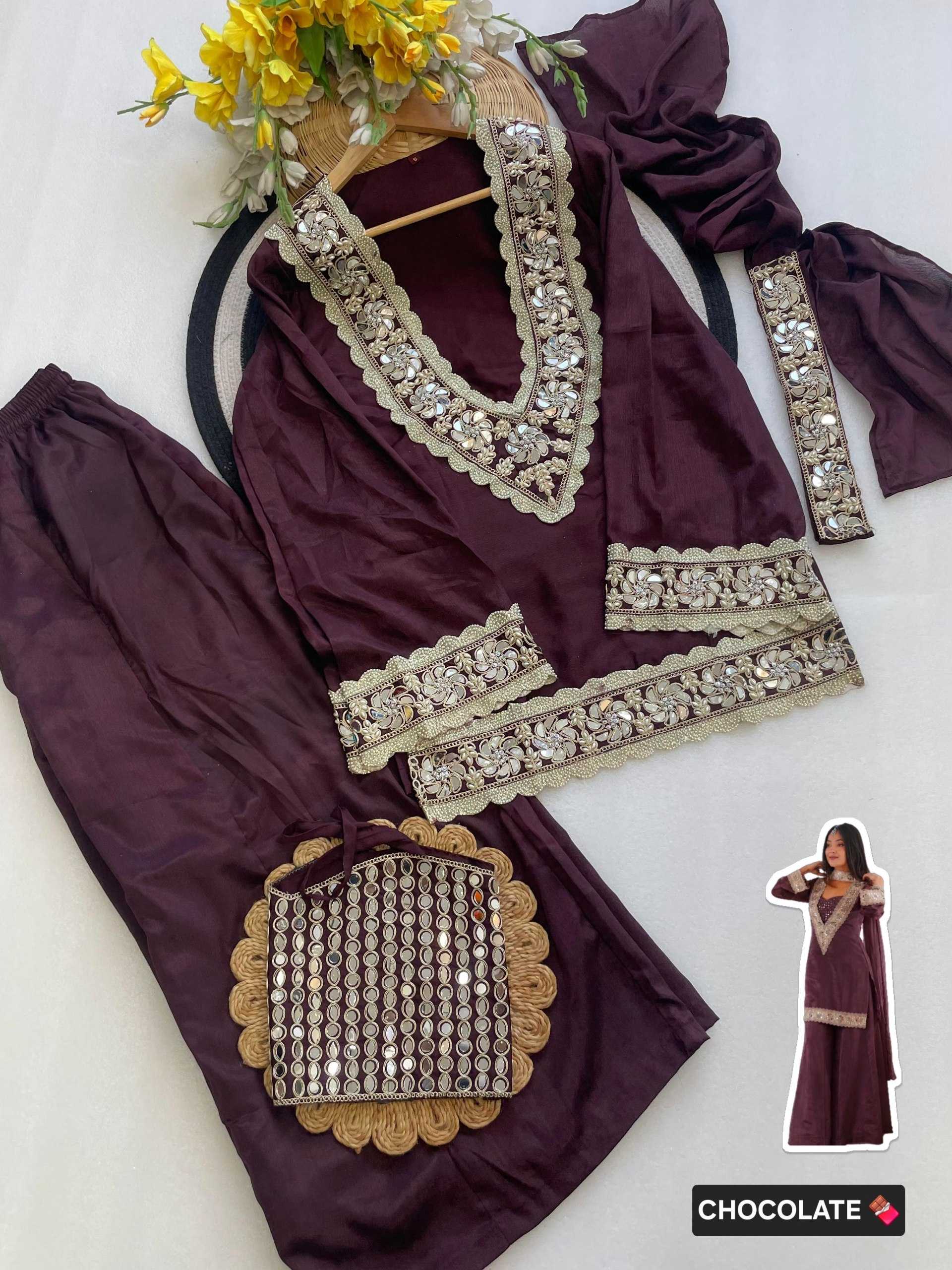 YNF Wholesale Chinon Party Wear Kurtis  | Surat Manufacturer
