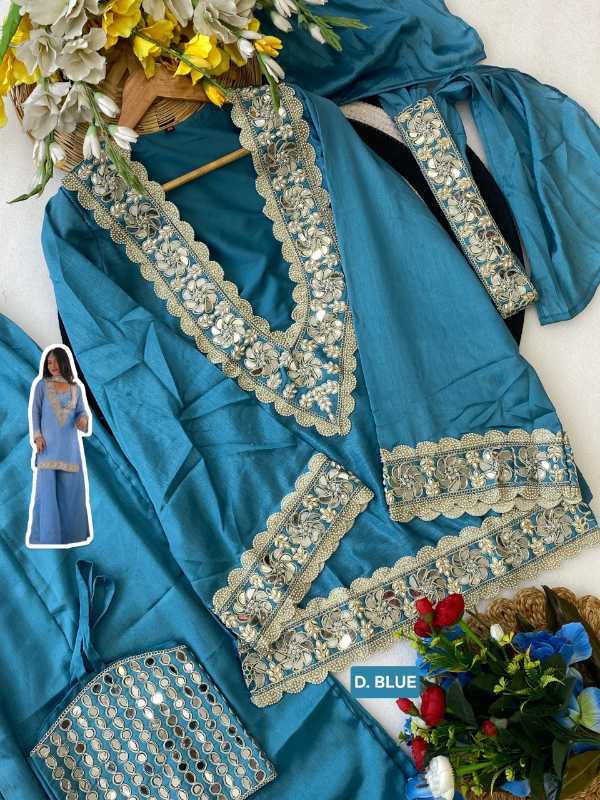 YNF Wholesale Chinon Embroidery Suits KESH538 AC1244 | Surat Manufacturer