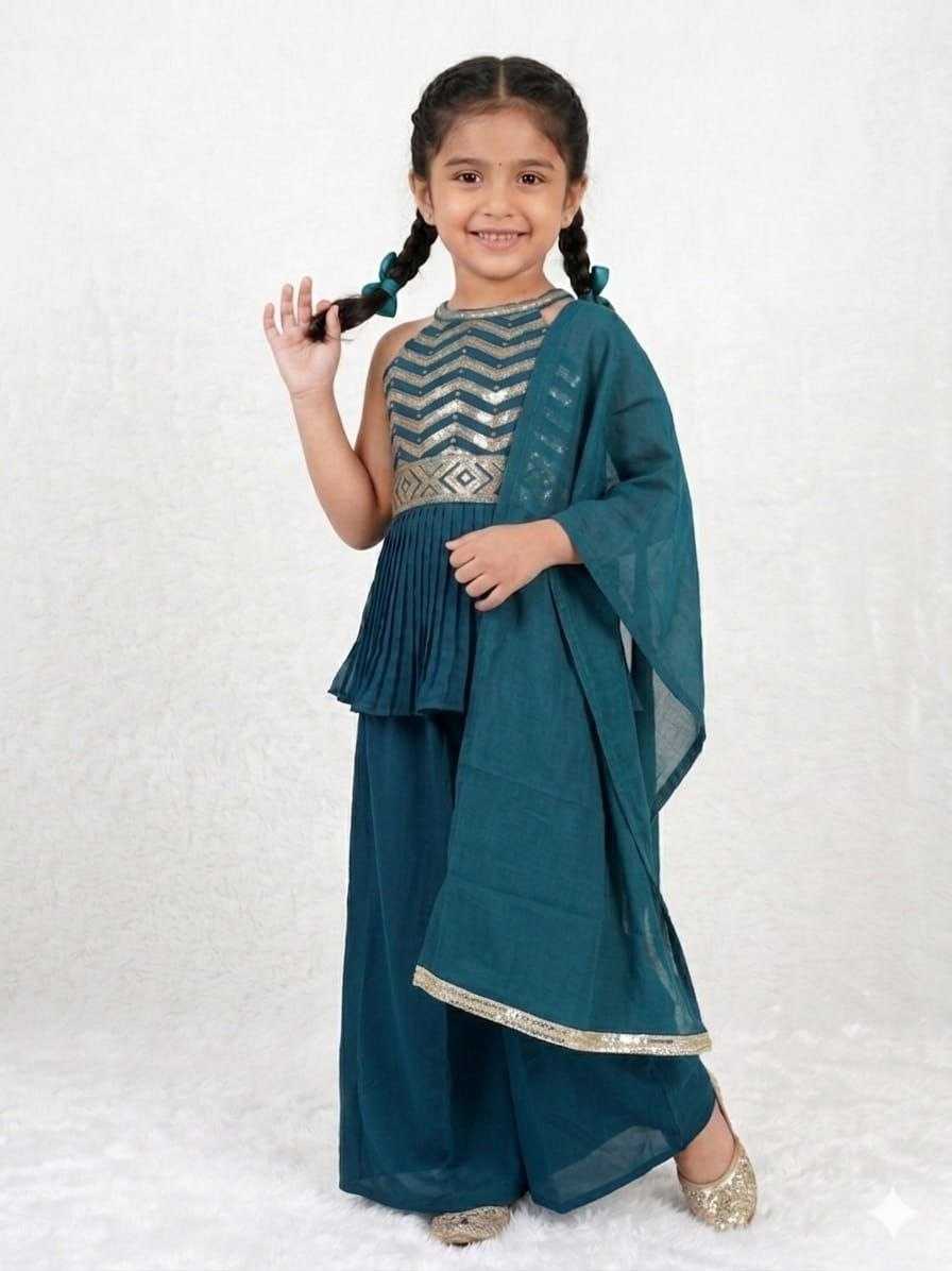 YNF Wholesale Heavy Crepe Kids Top & Pant  | Surat Manufacturer
