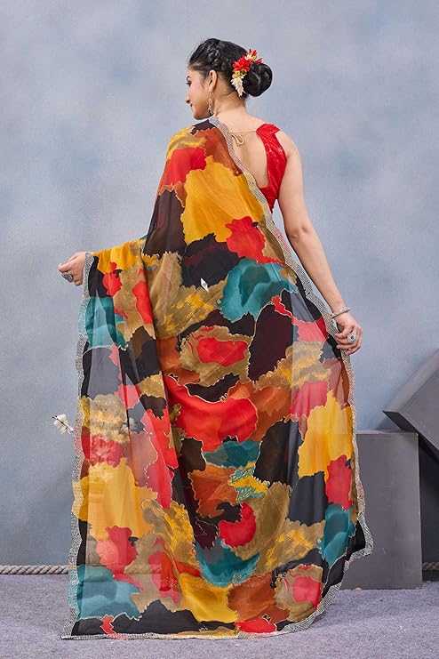 YNF Wholesale Georgette Printed Sarees  | Surat Manufacturer