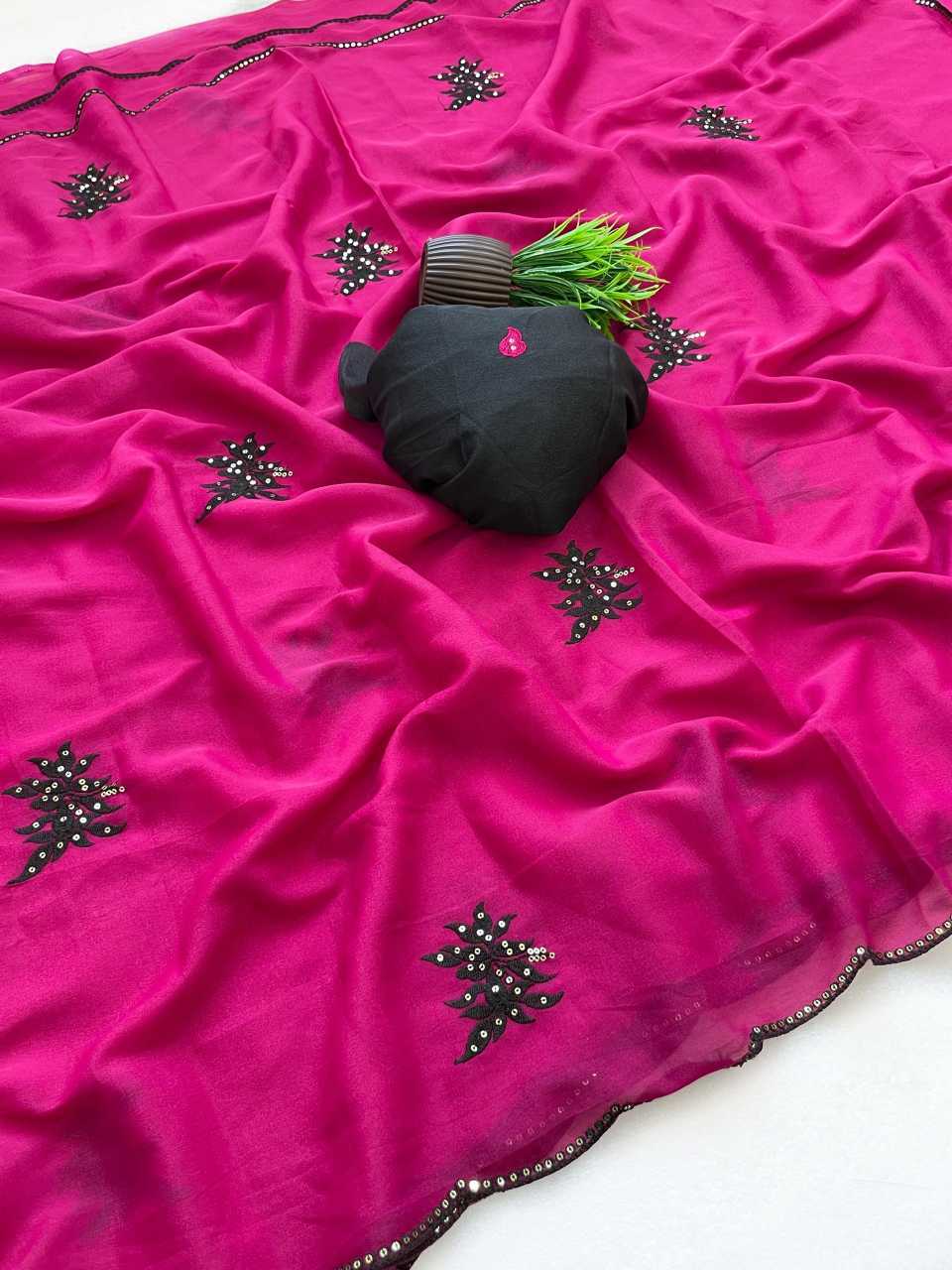 YNF Wholesale Georgette Soft Silk Sarees  | Surat Manufacturer