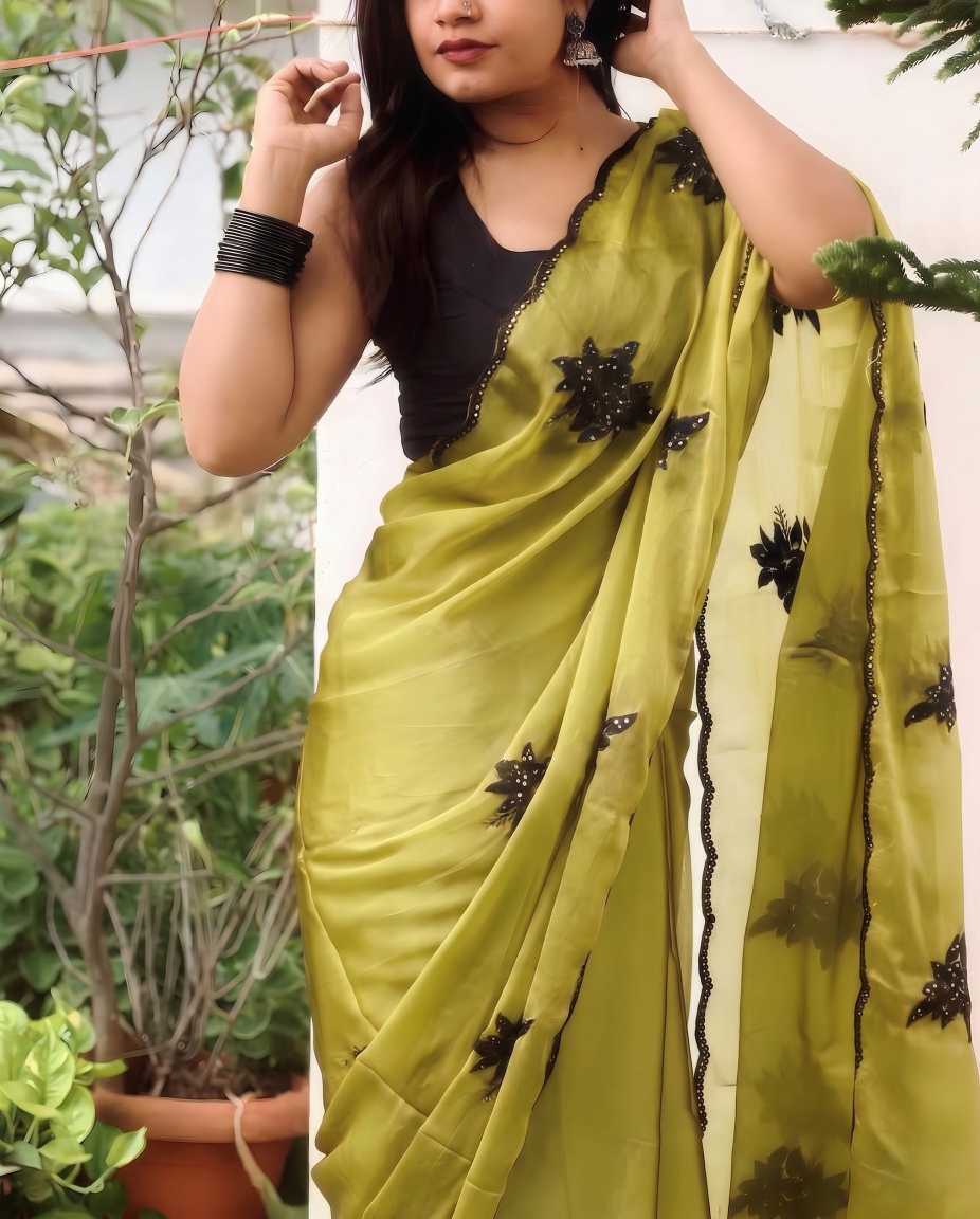 YNF Wholesale Georgette Soft Silk Sarees  | Surat Manufacturer