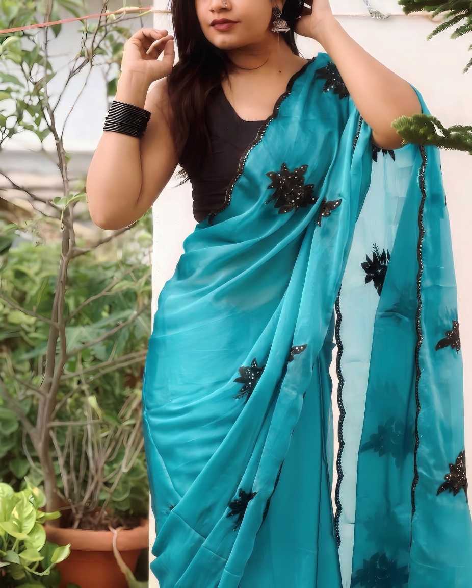 YNF Wholesale Georgette Soft Silk Sarees  | Surat Manufacturer