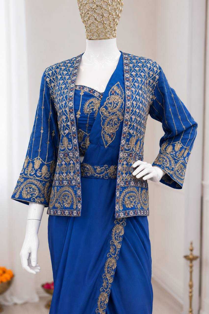 YNF Wholesale Crepe Silk Ready To Wear Sarees  | Surat Manufacturer