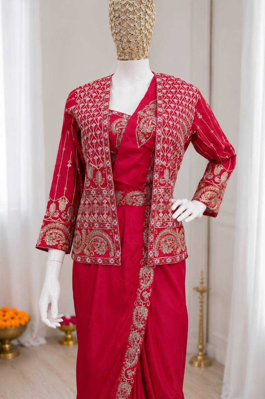 YNF Wholesale Crepe Silk Ready To Wear Sarees  | Surat Manufacturer