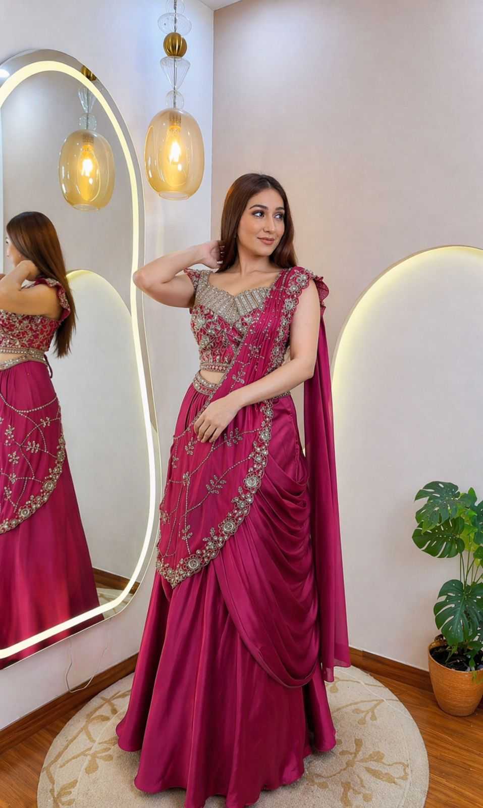 YNF Wholesale Crepe Silk Lehenga Sarees  | Surat Manufacturer