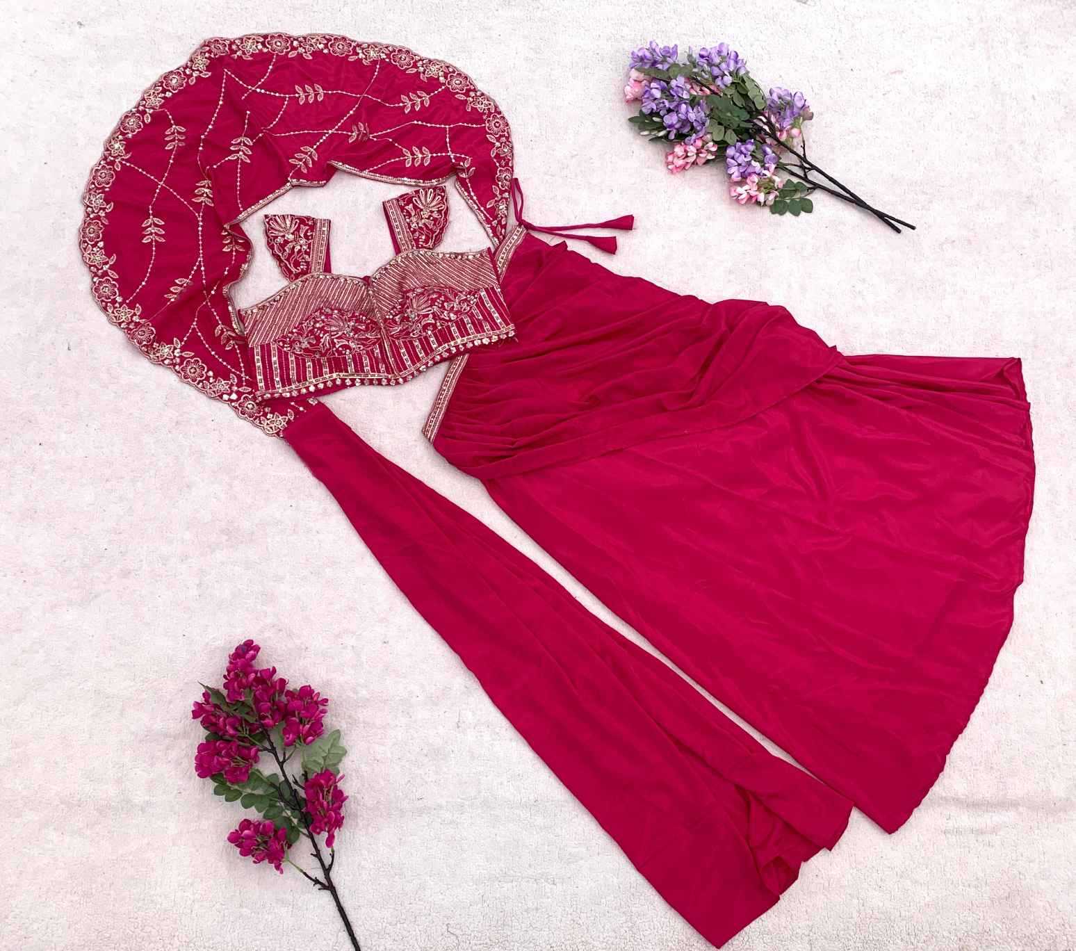 YNF Wholesale Crepe Silk Lehenga Sarees  | Surat Manufacturer