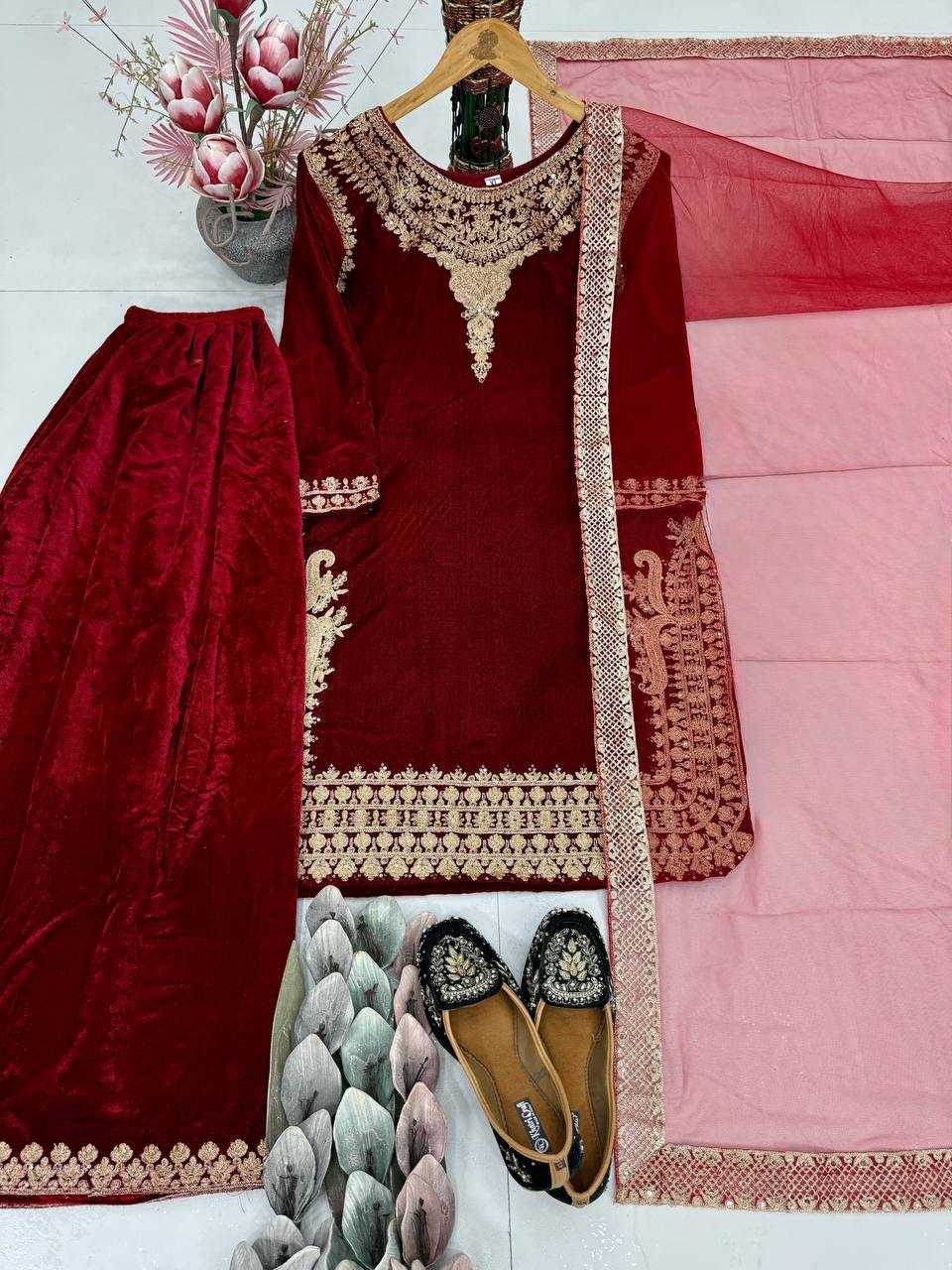 YNF Wholesale Viscose Velvet Suits  | Surat Manufacturer