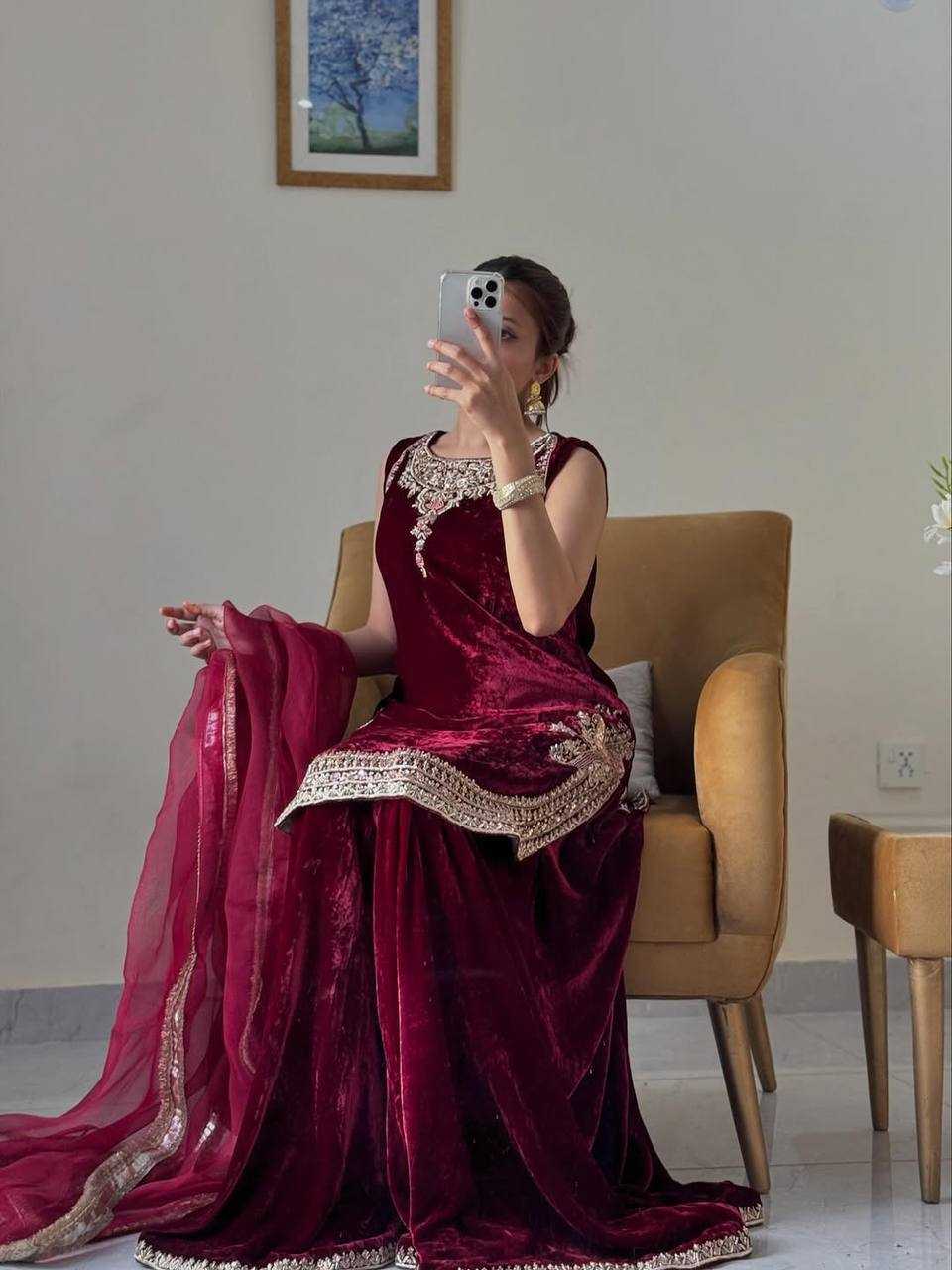 YNF Wholesale Viscose Velvet Suits  | Surat Manufacturer