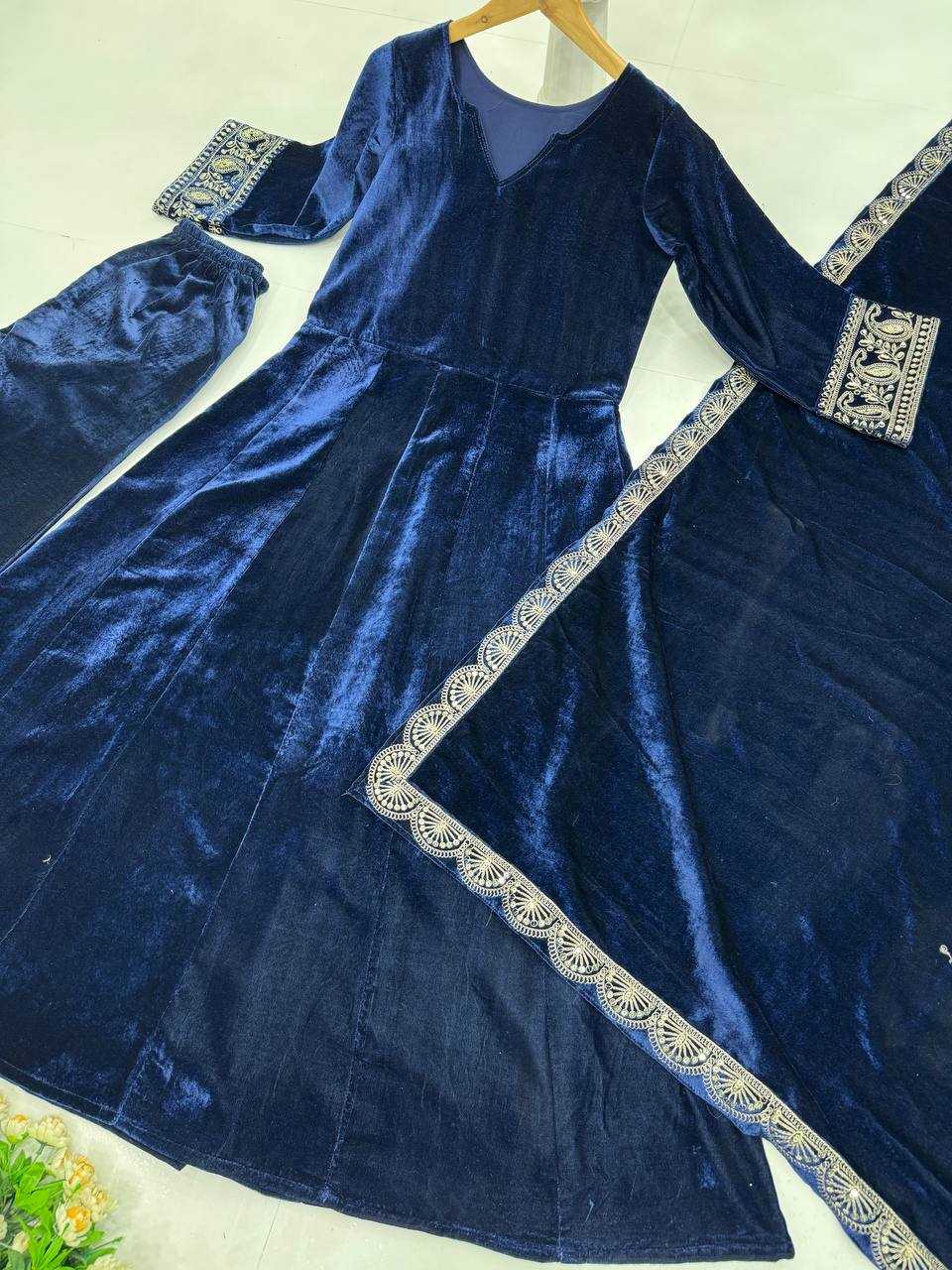 YNF Wholesale Velvet Anarkali Gown  | Surat Manufacturer