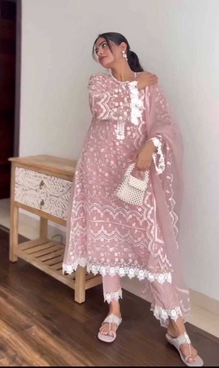 YNF Wholesale Soft Net Embroidery Suits  | Surat Manufacturer