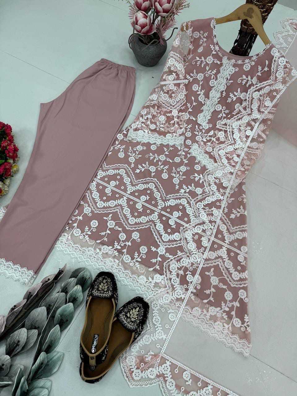 YNF Wholesale Soft Net Embroidery Suits  | Surat Manufacturer