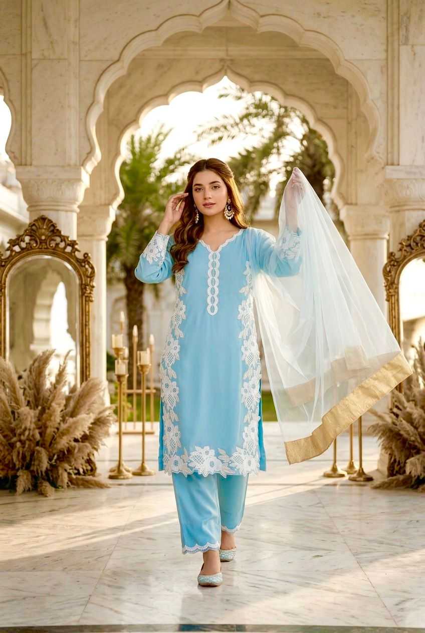 YNF Wholesale Heavy Silk Palazzo Suit  | Surat Manufacturer