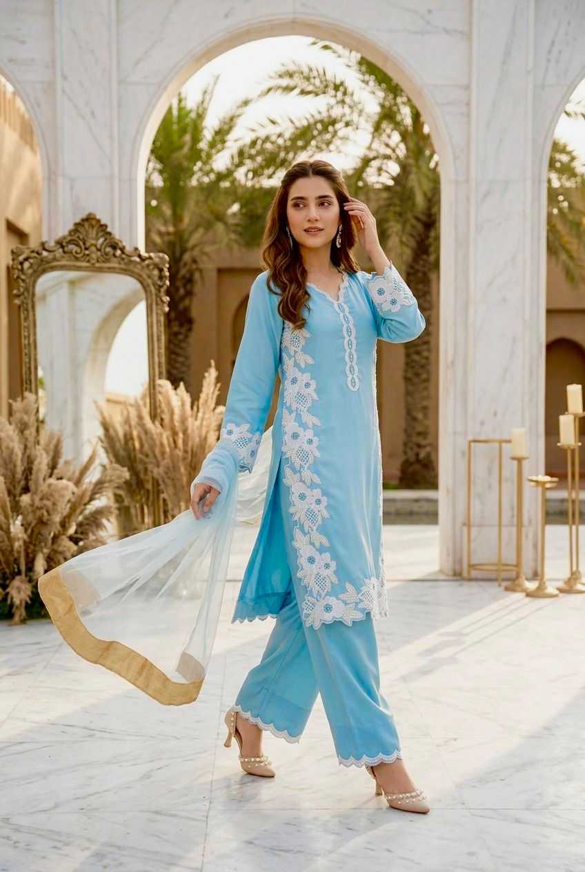 YNF Wholesale Heavy Silk Palazzo Suit  | Surat Manufacturer