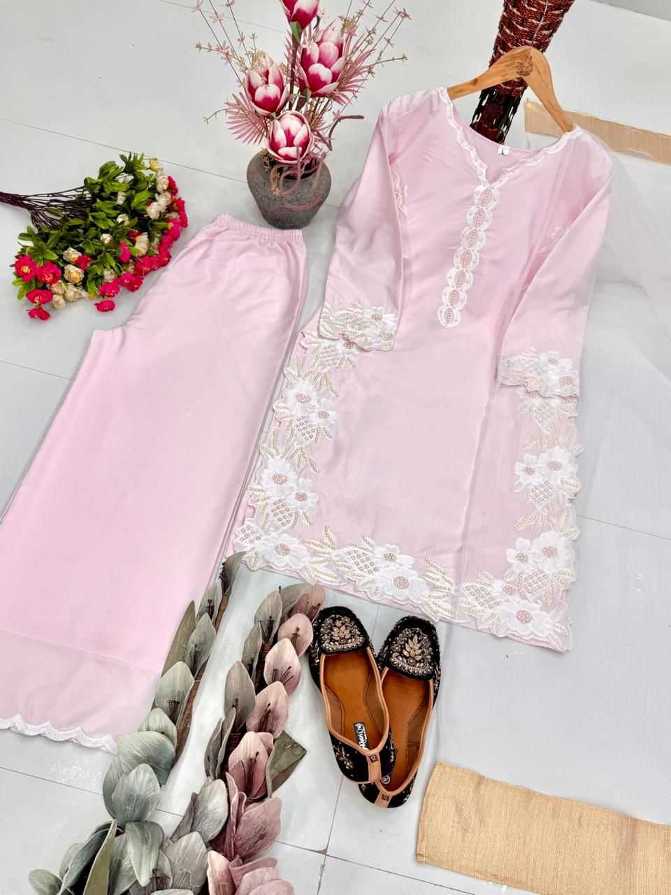 YNF Wholesale Heavy Silk Palazzo Suit  | Surat Manufacturer