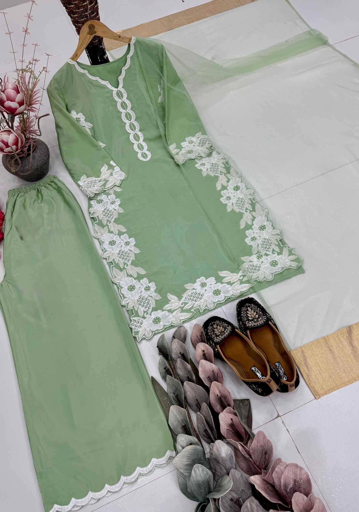 YNF Wholesale Heavy Silk Palazzo Suit  | Surat Manufacturer