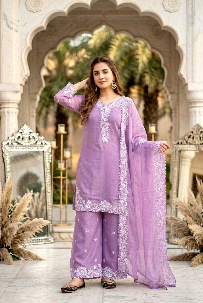 YNF Wholesale Chanderi Cotton Embroidery Suits  | Surat Manufacturer