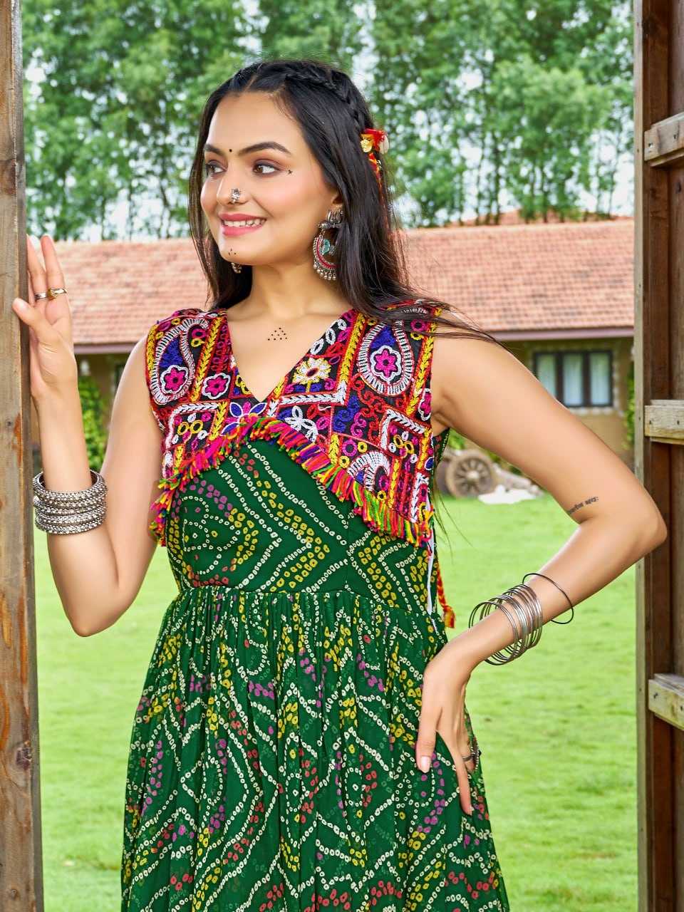 YNF Wholesale Faux Georgette Georgette Gown  | Surat Manufacturer