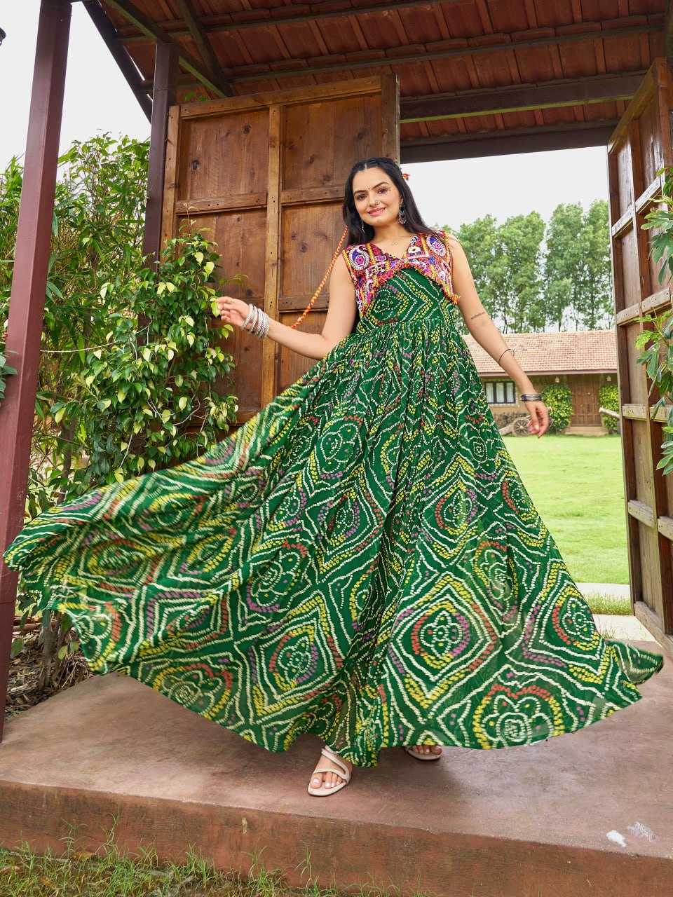 YNF Wholesale Faux Georgette Georgette Gown  | Surat Manufacturer