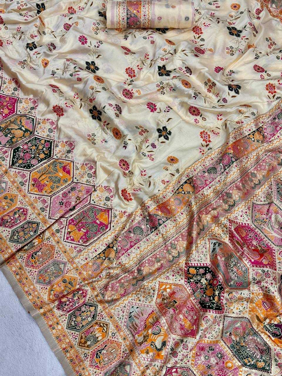 YNF Wholesale Pashmina Butta Sarees  | Surat Manufacturer