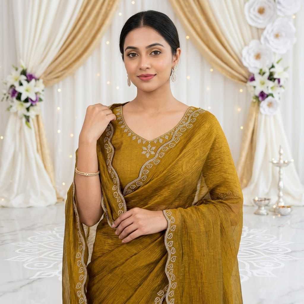 YNF Wholesale Space Silk Fancy Sarees  | Surat Manufacturer