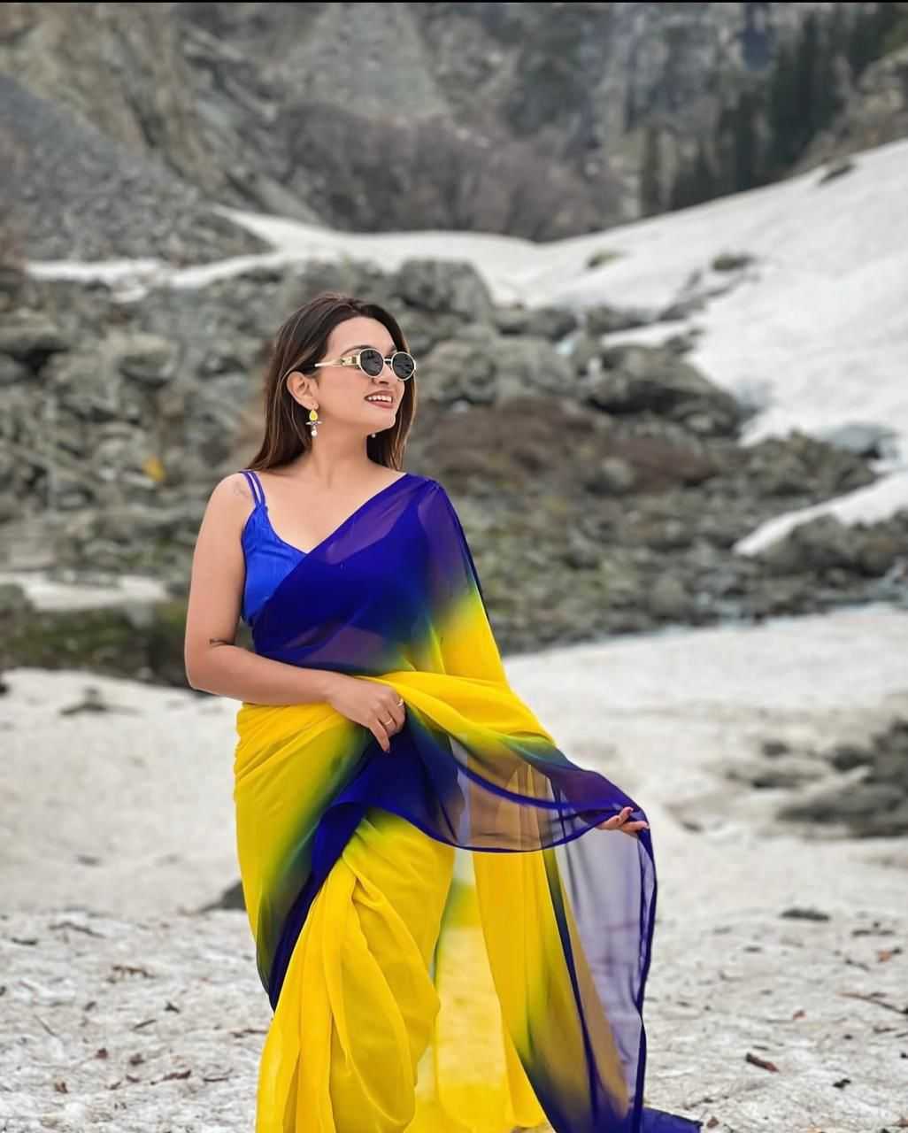 YNF Wholesale Georgette Party Wear Sarees  | Surat Manufacturer
