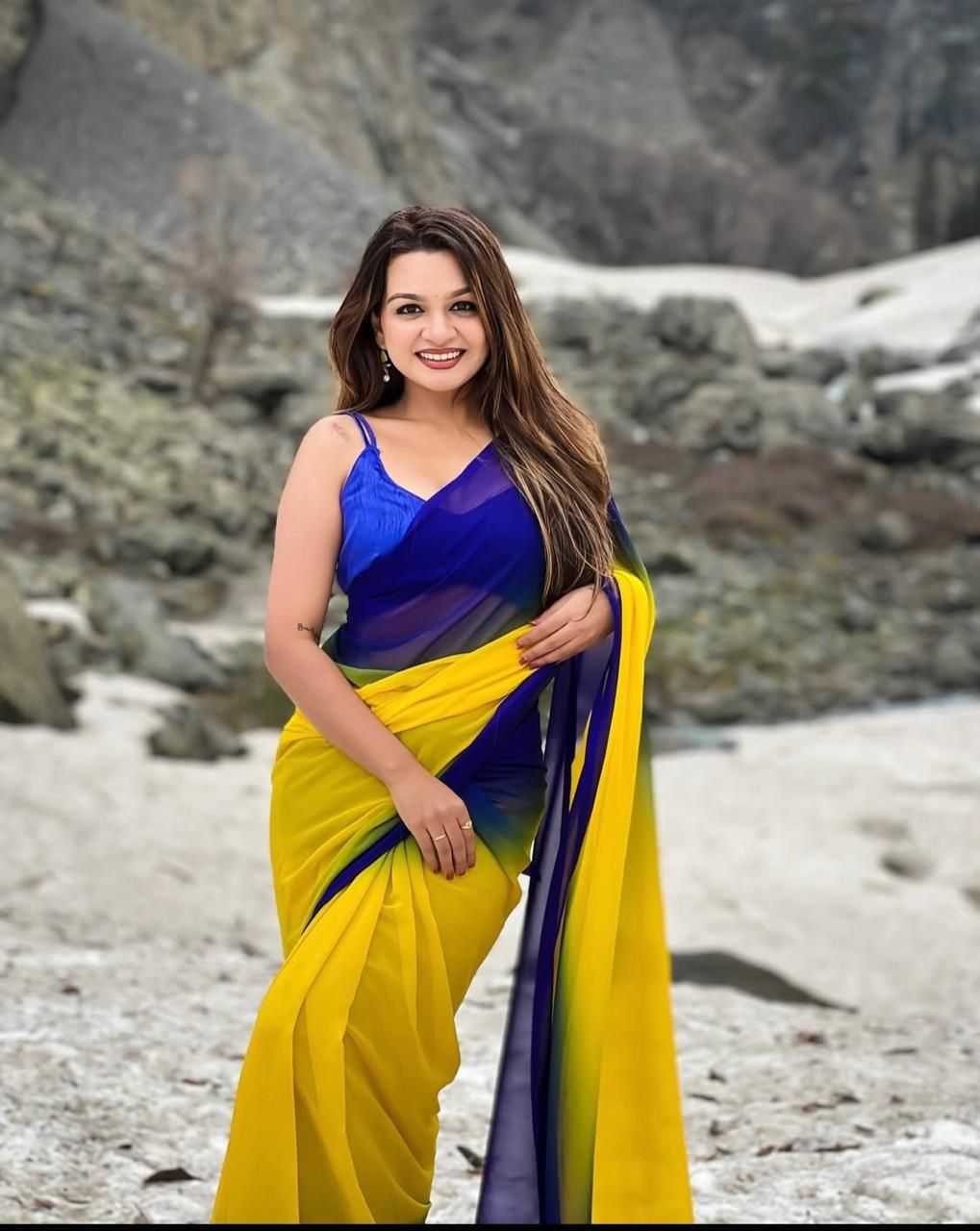 YNF Wholesale Georgette Party Wear Sarees  | Surat Manufacturer