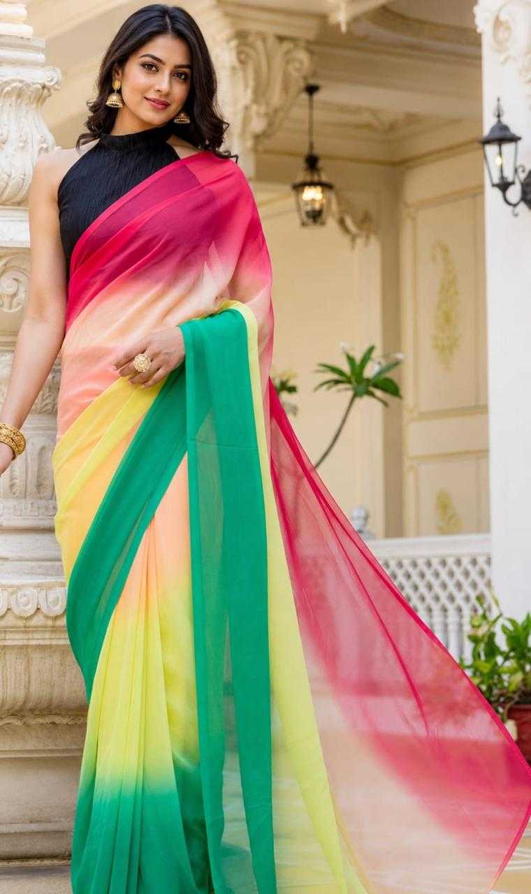 YNF Wholesale Georgette Ready To Wear Sarees  | Surat Manufacturer