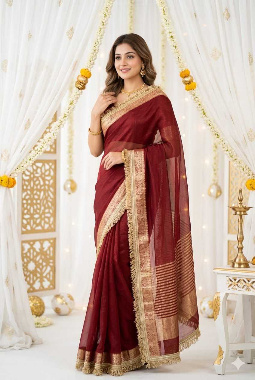 YNF Wholesale Jacquard Fancy Sarees  | Surat Manufacturer