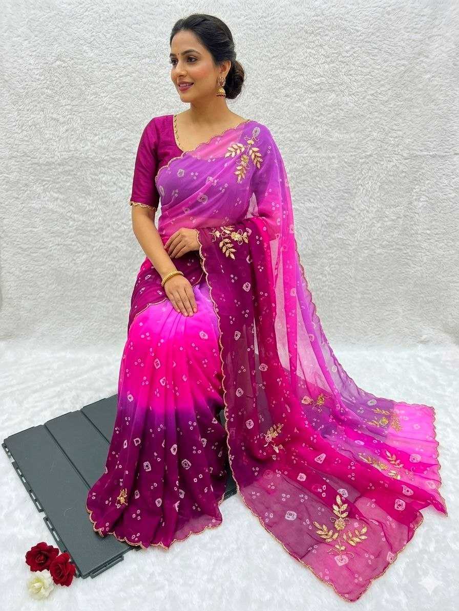 YNF Wholesale Georgette Printed Sarees  | Surat Manufacturer