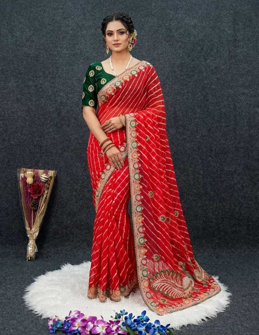 YNF Wholesale Georgette Printed Sarees  | Surat Manufacturer