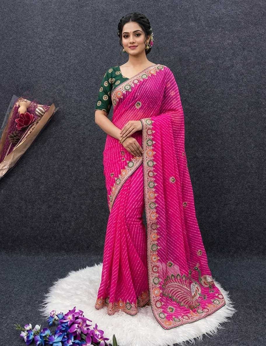 YNF Wholesale Georgette Printed Sarees  | Surat Manufacturer