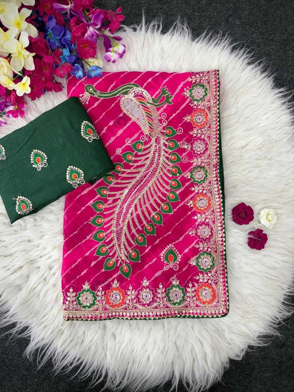 YNF Wholesale Georgette Printed Sarees  | Surat Manufacturer