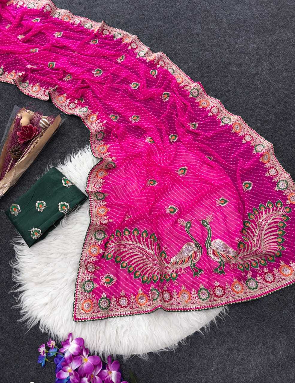 YNF Wholesale Georgette Printed Sarees  | Surat Manufacturer