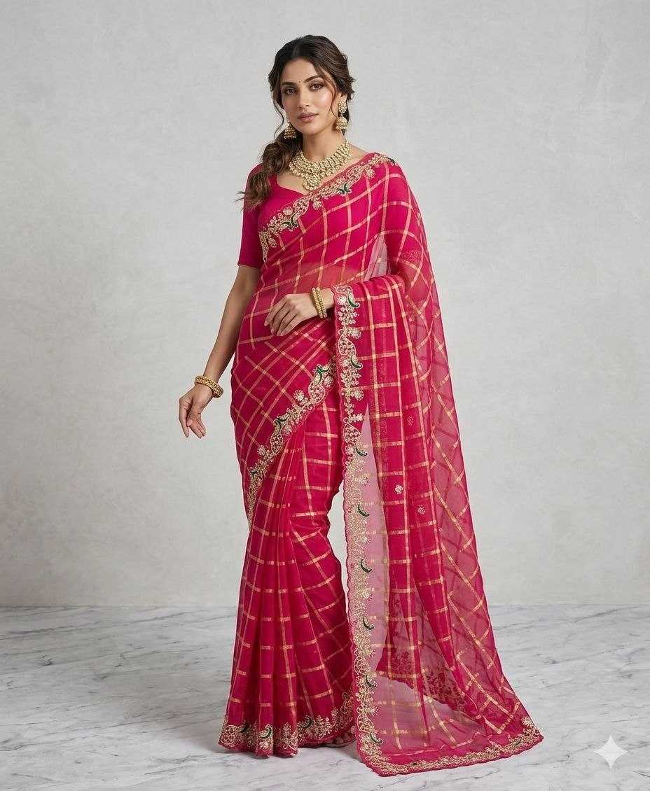 YNF Wholesale Georgette Party Wear Sarees  | Surat Manufacturer