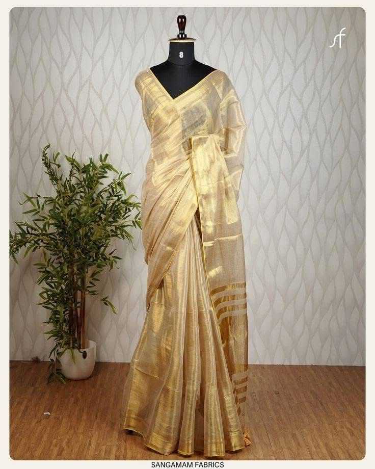 YNF Wholesale Tissue Silk Zari Border Silk Sarees  | Surat Manufacturer