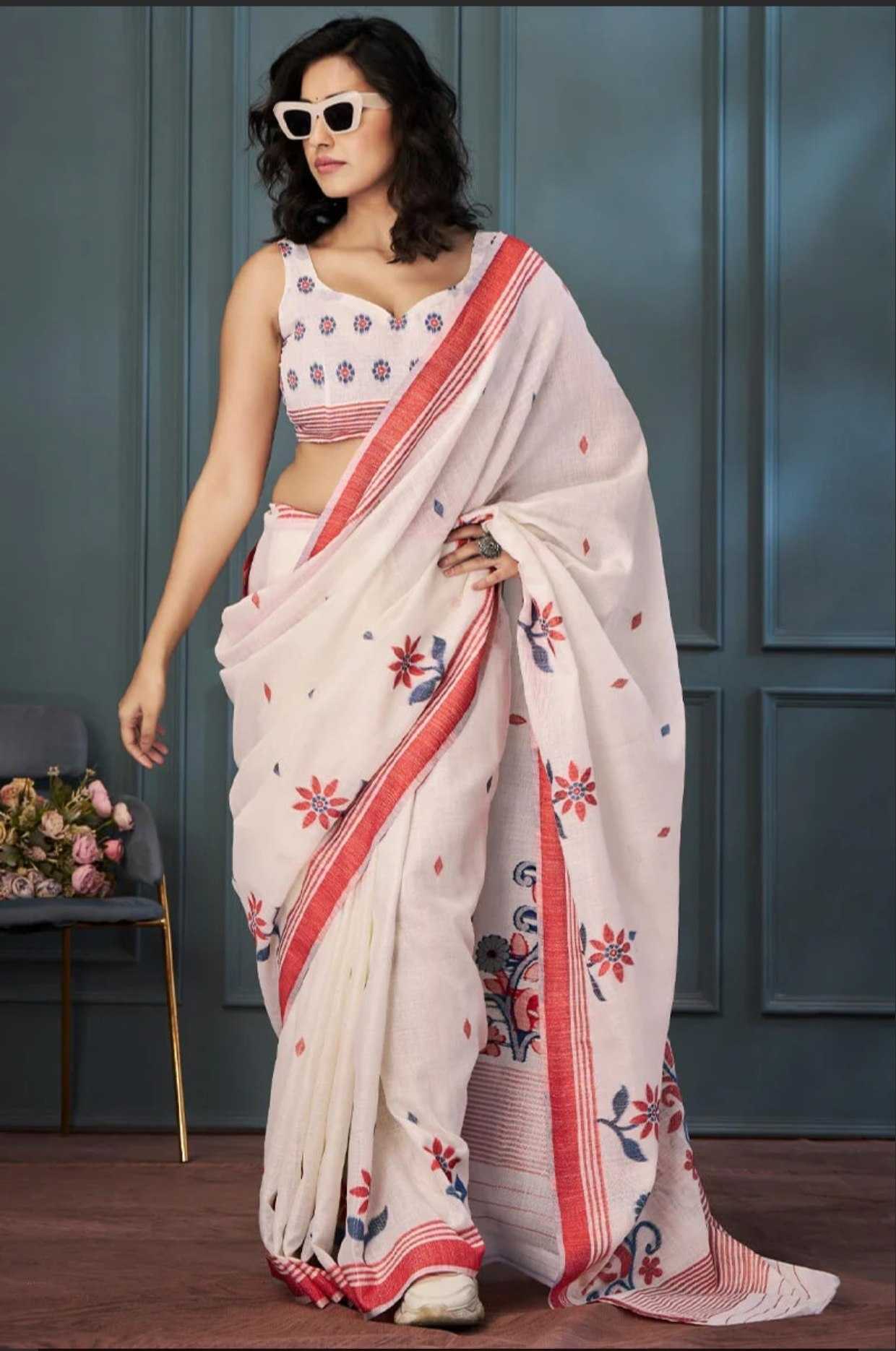 YNF Wholesale Linen Fancy Sarees  | Surat Manufacturer